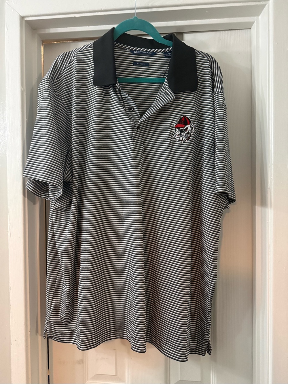 Georgia Bulldogs Striped Polo